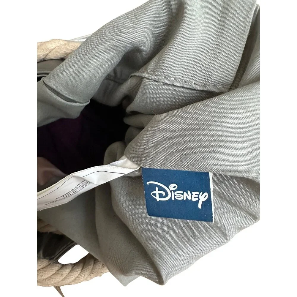 Disney Mickey Mouse Canvas & Faux Leather Bucket Bag With Rope Handle Rusack